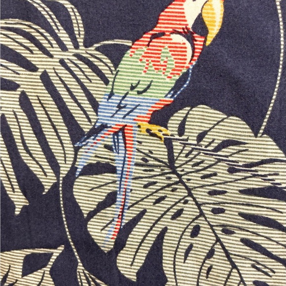 Croft & Barrow Navy Parrot Print Men's Shirt - Picture 5 of 8